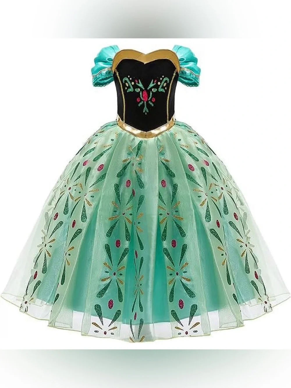 Disney ❄️ FROZEN ❄️ ANNA CORONATION DELUXE DRESS SIZE 3T-4T (100) 🌟EUC🌟